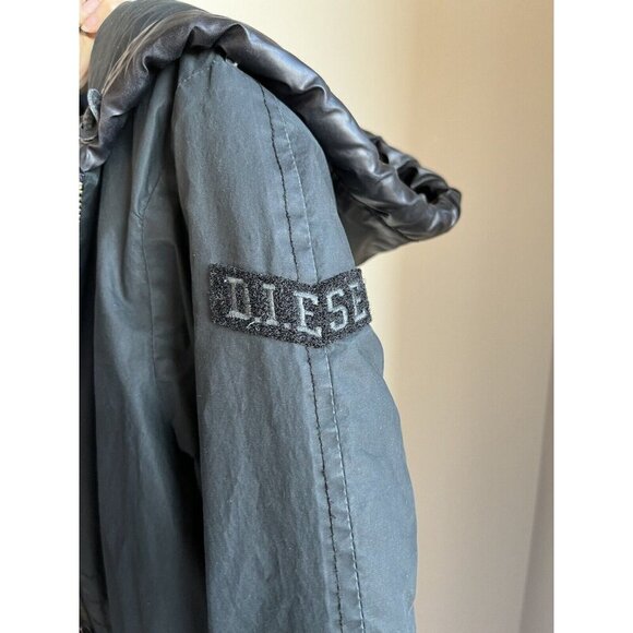 Diesel Black Coat Size Small - Picture 10 of 16